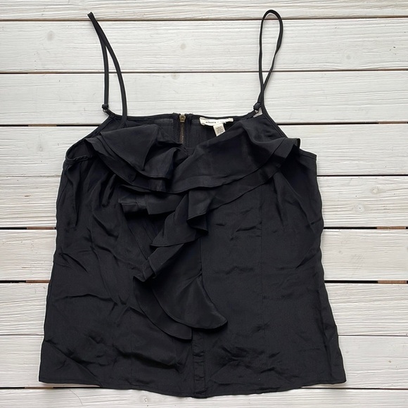 NWT Urban Outfitters Silence + Noise 100% Silk Ruffle Front Tank Blouse size XS - Picture 2 of 8